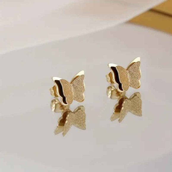 Jewelry - Golden Butterfly Stud Earrings
